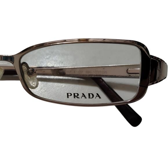PRADA Sleek Fit Eye Glasses Specs VPR 66F 51017 3Bh-101 135 Gold Rimmed Frames - Picture 8 of 14